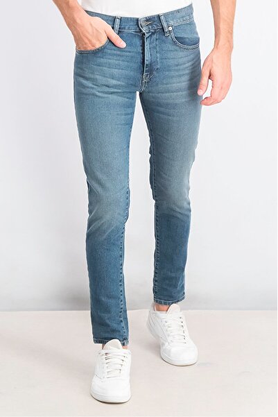 Diesel بنطلون جينز رجالي ضيق من قماش الدنيم بلون أزرق