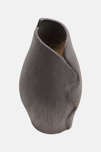 Muy Mucho Ceramic Decorative Vase, Charcoal