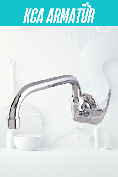 KCA ARMATÜR Duvardan Tek Su Girişli Aç Kapa Lavabo Bataryası