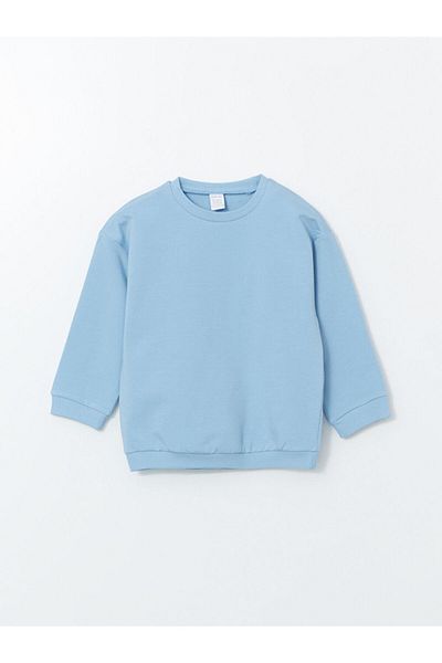 LC Waikiki Lcw Baby Blue Crew Neck Basic Baby Boy Pajamas Suit