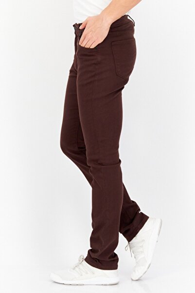 Monfrere Men Skinny Fit Plain Non Stretchable Jeans, Brown