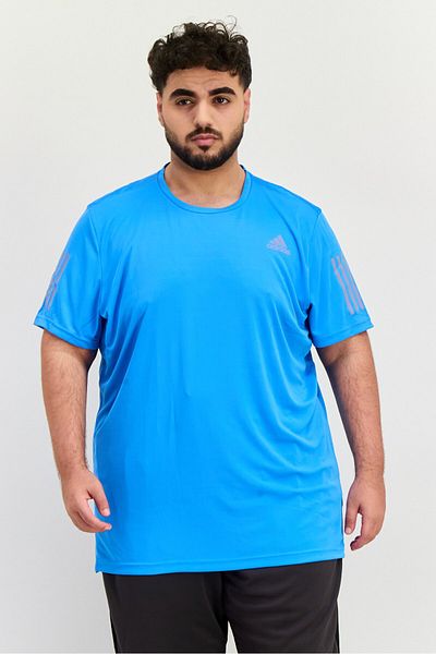 adidas Men Sportswear Fit Short Sleeve Running T-shirts, Blue