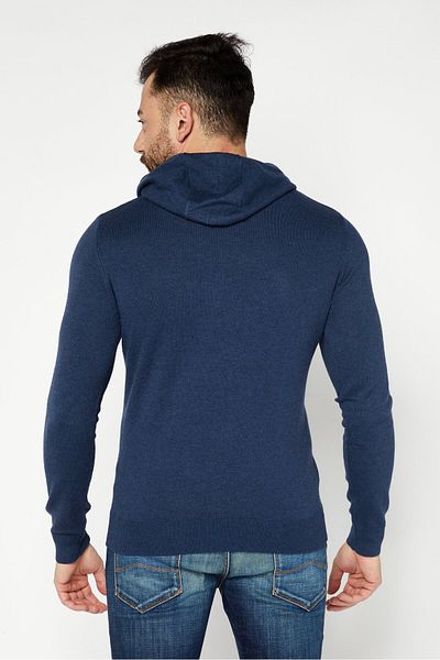 Sorbino Men Drawstring Hooded Long Sleeves Sweatshirt, Navy