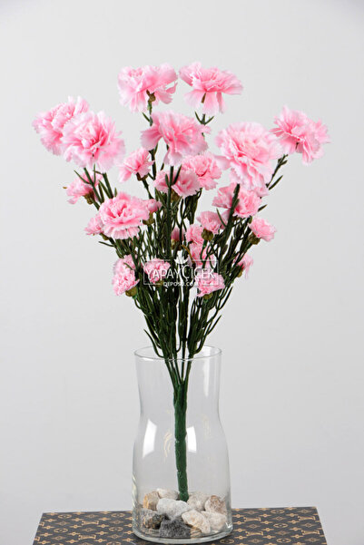 Yapay Çiçek Deposu Изкуствен букет от 7 стръка с 30 карамфила в светлорозово