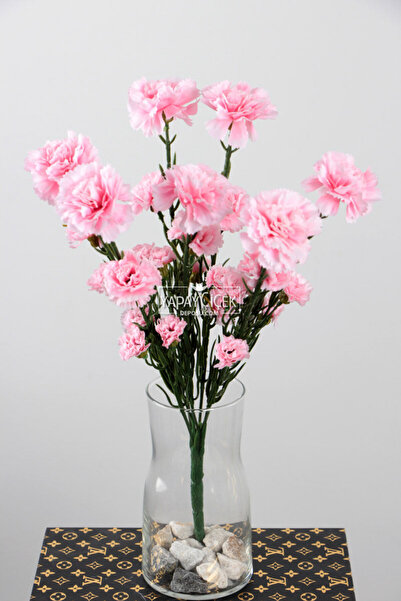 Yapay Çiçek Deposu Изкуствен букет от 7 стръка с 30 карамфила в светлорозово