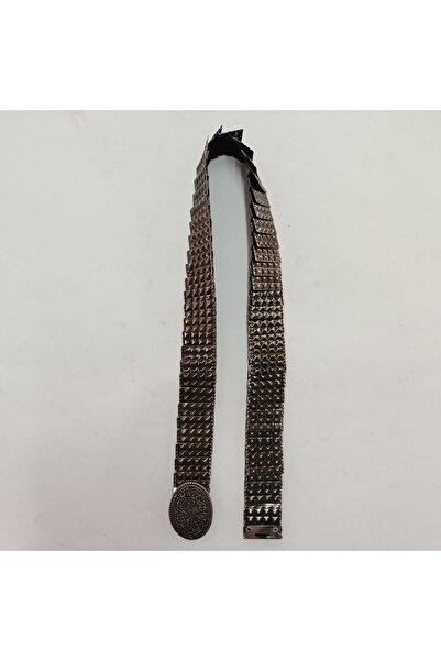 AĞIRSOY Curea elastică pentru femei, paiete metalice, aspect antic. Lungimea cea mai scurtă 70 cm, lungimea cea mai lungă 90 cm