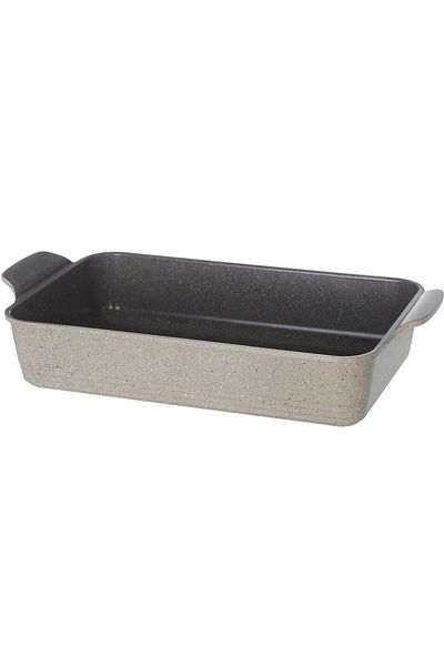 NEOFLAM ,Rectangular Ovenware,Medium,43*21.50cm,double integrated handle,Warm Marble Color.