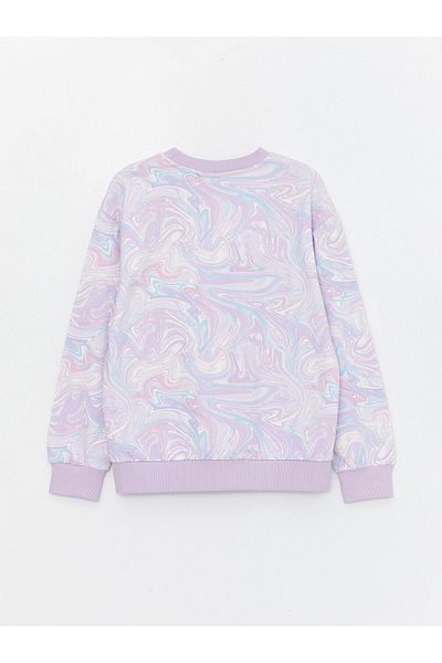 LC Waikiki Crew Neck Elsa Printed Long Sleeve Girl's Sweatshirt