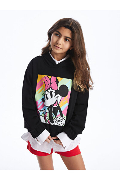 LC Waikiki LCW Kids - Djevojačka majica sa kapuljačom sa printom Minnie Mouse...