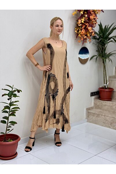 Punta Otantik Φόρεμα Vual VL1153 Camel