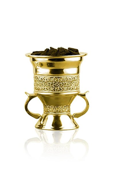 Osmanlı Oud Oud İncese Burner Altın Renkli Brülör Tütsü Buhur Yakıcı -4097