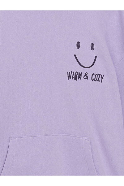 LC Waikiki Χοντρό φούτερ για κορίτσια με κουκούλα