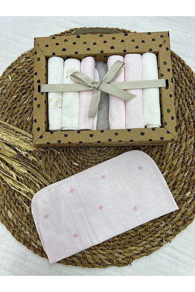 Caramell Cotton 7 Pack Baby Wipes (Newborn) Lamb Pattern 2025 1419 Pink Mini Lmb