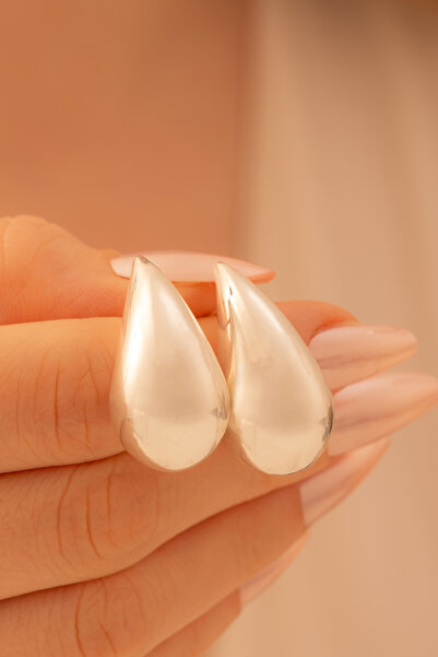 OSMANLI GÜMÜŞ Kadın Gümüş Küpe - Gözyaşı Damla Model 925 Ayar Gümüş Kadın Küpe