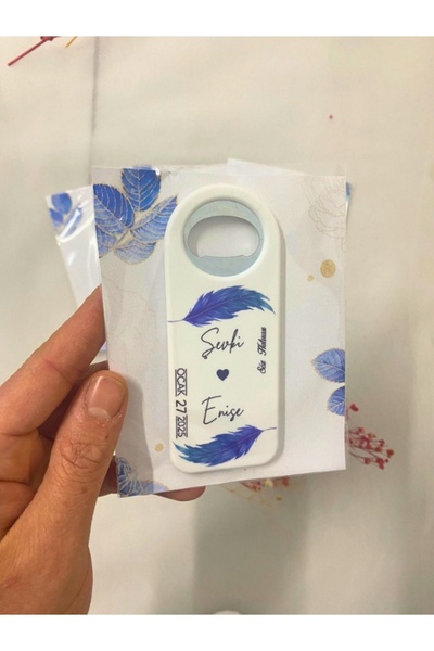 Nehir 50 Adet (KARTLI VE JELATİNLİ) Düğün Nişan Söz Nikah Mevlüd Sünnet Hediyesi  Hediyelik Magnet Açacak