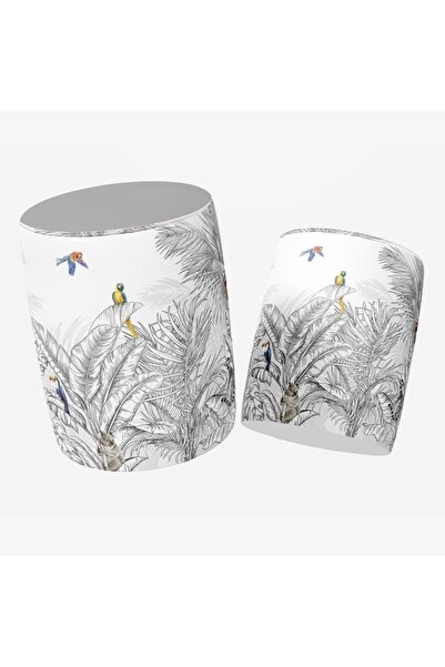 Adawall Renkli Kuş Detaylı Puf