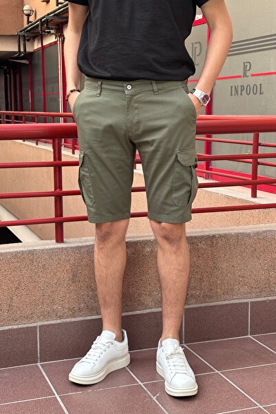 inpool Summer Dobby Cargo Pocket Men's Shorts