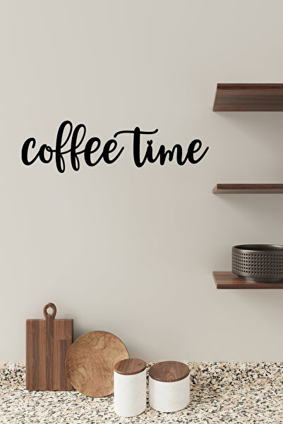 Kuzeylina Coffee Time Duvar Yazı Ahşap Yazılar Duvar Dekorasyon Mutfak Dekor ...