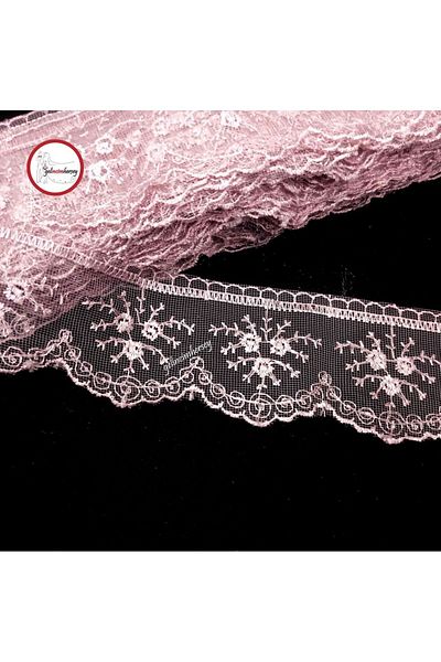 Gelincimherşey Powder Pink Color Lace Tulle Guipure For Home Dowry Ornament