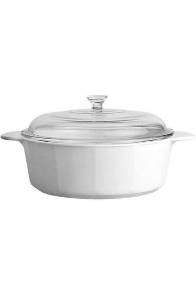 SAFA Porcelain bowl with glass lid (Corning ware), 3.25 litres