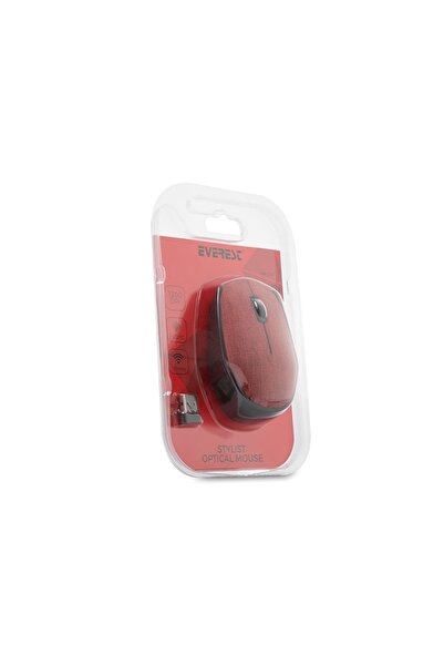 Everest Mouse Kablosuz Kumaş Yüzey KM-218 Kırmızı
