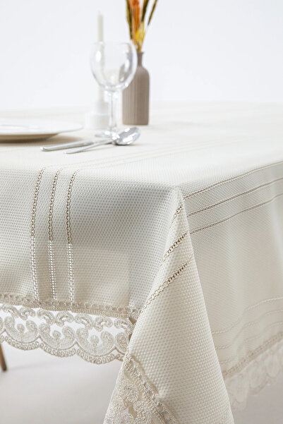 FAVORA 160X220 Mink Laurel Stain-Proof Tablecloth