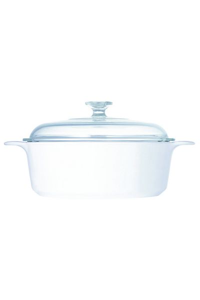SAFA Porcelain bowl with glass lid (Corning ware), 3.25 litres