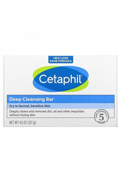 Cetaphil Deep Cleansing Bar, 4.5 oz (127 g)