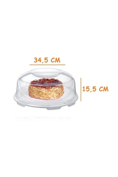 PANJI 7 Lt. Cream Trilogy Plastic Cake and Cake Bowl - with Locked Lid