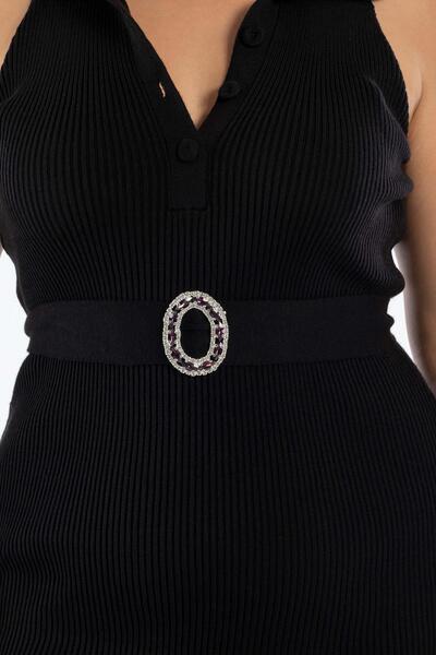 HEVISS Taşlı Kemer Tokası Mor