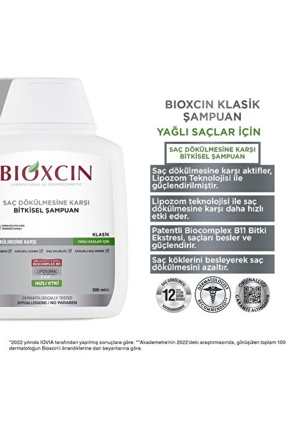 Bioxcin Genesis Yağlı Saçlar İçin Dökülme Karşıtı Bitkisel Şampuan 300ml x 4 Adet + 1 Adet 100ml Jel Hediye