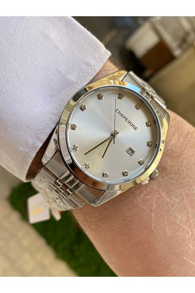 Reward Chaporone Original Steel Silver Color with Calendar Mens Wrist Watch Valentine Male Gift