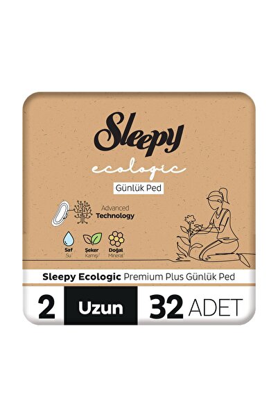 Sleepy Ecologic premium Plus Günlük Ped Uzun 32 Adet Ped