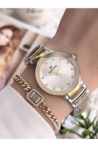 Daniel Klein Women's Watch and Bracelet with 30 Mt Water Resistant Steel Band - Bfg.10788.X4S