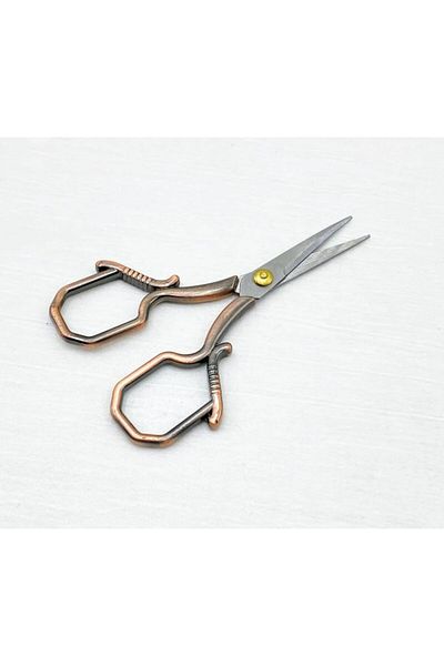 OZN AKSESUAR Promise Engagement Scissors Copper, Ribbon Opening Special Day Merasim Sewing Embroidery Scissors Copper