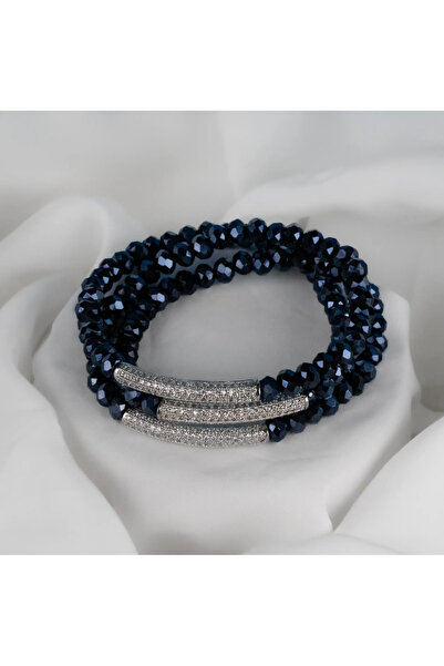 MORPHORA Nevra Lacivert Taşlı Tesbih Bileklik