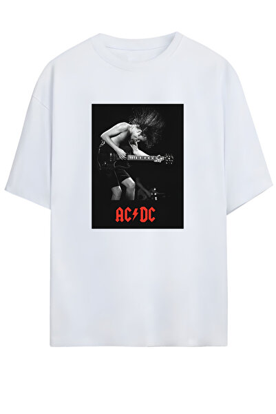MAGORS Visok kvalitet štampe AC DC rok dizajn unisex Oversize kroj Pamuk lu T...
