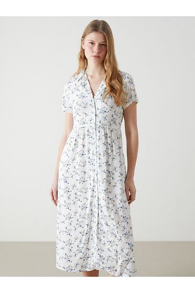 LC Waikiki Floral Γυναικείο Πουκάμισο Φόρεμα
