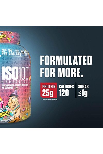 Dymatize بروتين مصل اللبن المعزول المائي ISO 100، Birthdaycake Pebbles، 5 رطل