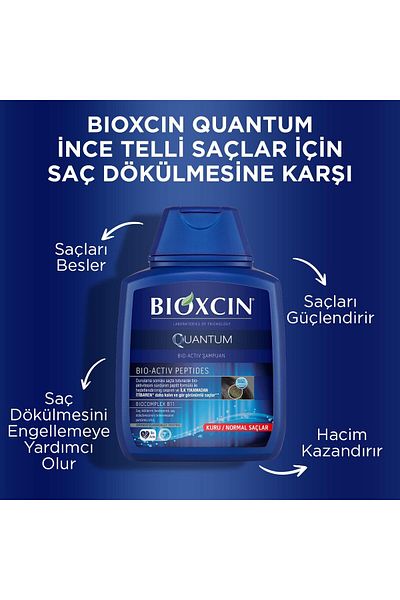 Bioxcin Quantum Dry - Volumizing Shampoo for Normal Hair 300ml X 4 Pcs + 1 Pcs 100ml Gel Gift