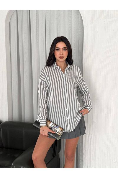 Noa Noa Ριγέ πουκάμισο Raglan με μανίκια