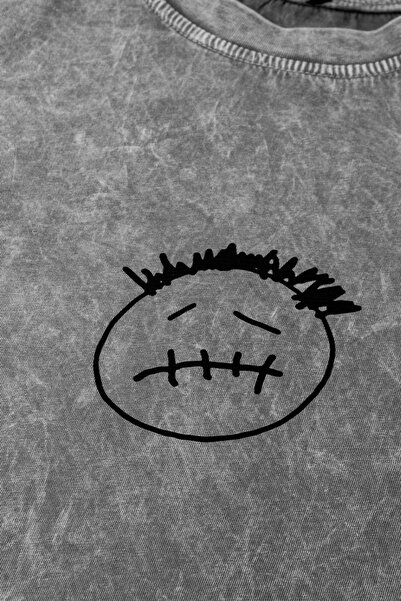 Sekizbiraltı Cactus Jack Printed Washable Λευκό Unisex Oversize Tshirt