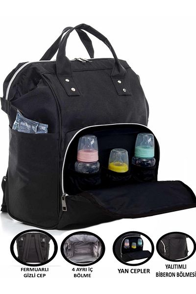 MorPort I. Mother Baby Care Bag - Backpack, Feeding Bottle Thermos, Liquid Proof