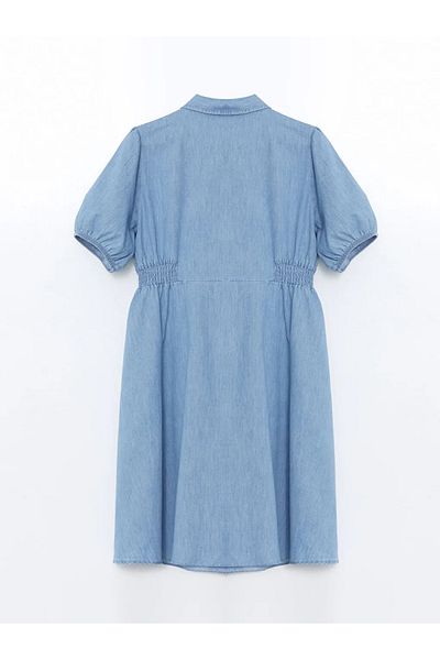 LC Waikiki Lcwaikiki Maternity Indigo Shirt Collar Women's Jean Dress