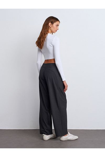 Dilvin 71609 Pantaloni cu picioare largi-gri