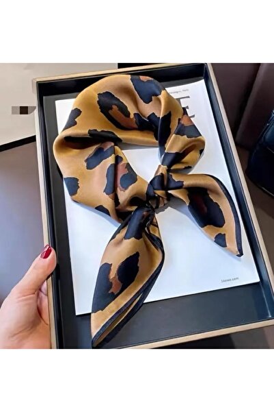 Dgt Luxury Αξεσουάρ λαιμού με μοτίβο κόκκινο λεοπάρ Κασκόλ διπλής όψης τετράγωνο σάλι 70cmx70cm