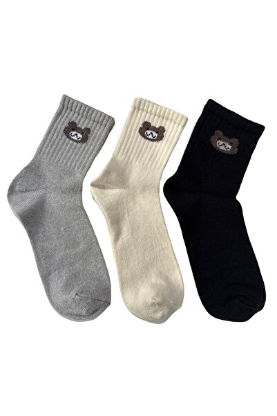 Bamuta Unisex Çocuk Kolej Çorabı 3lü Pamuklu