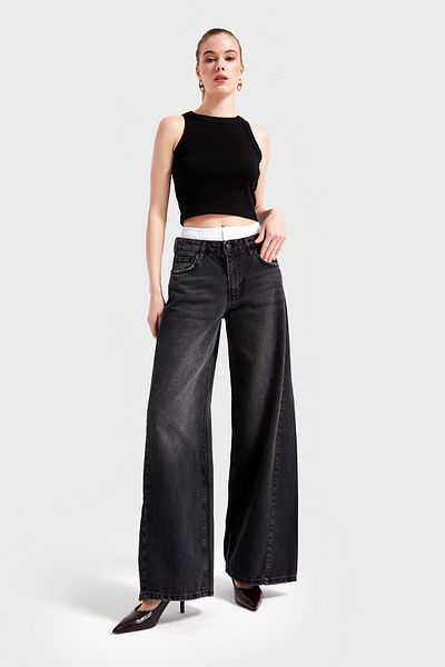 its basic Palazzo Koton Denim with Dark Smoked Boxer Detail - 2W4-1