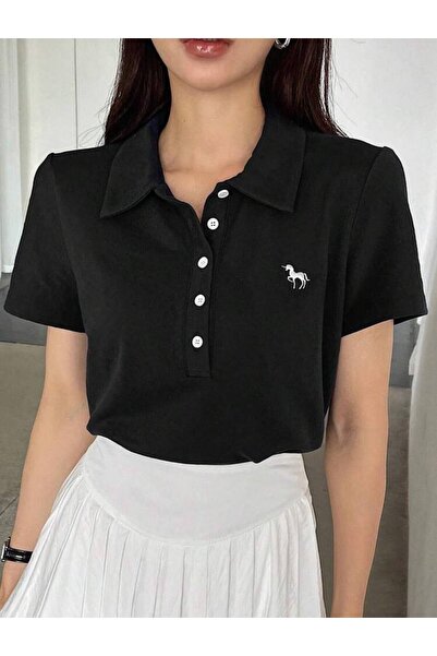 Touz Moda Μπλουζάκι με κοντό μανίκι με μονόκερο με λαιμόκοψη