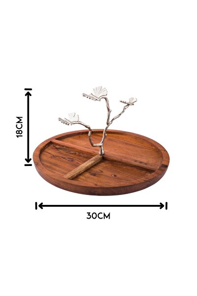 Dania Wooden circular serving plate, size 30 cm